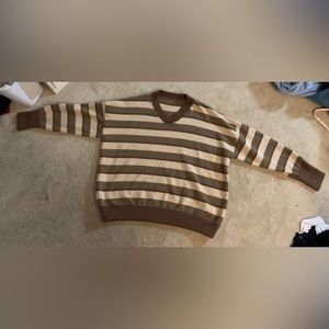 Brown Striped Sweater